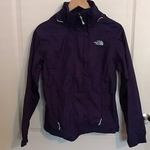 North Face rain jacket purple with mint trim sz sm